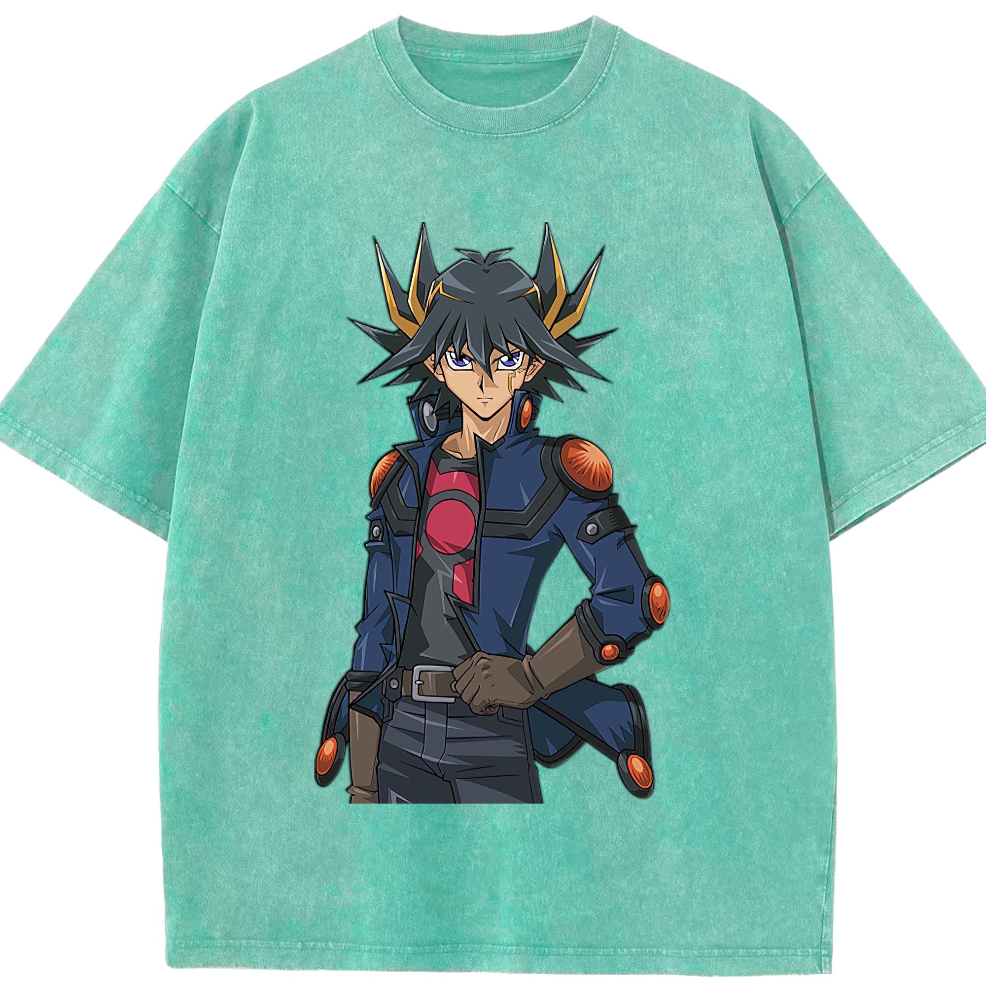 （画像用） 遊☆戯☆王 Yu-Gi-Oh! 綿100% ヴィンテージ風 半袖Tシャツ（フロントプリント）